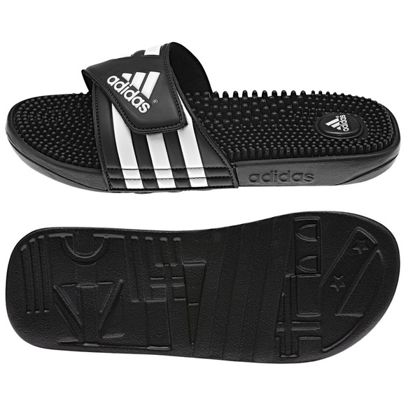 adidas black slide flip flop